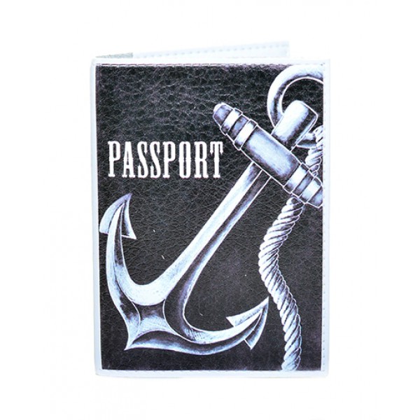 Обложка для паспорта с якорем